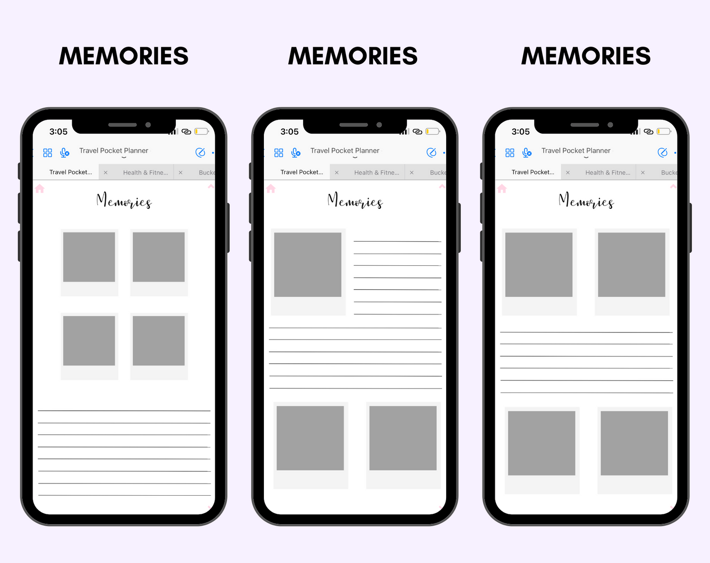 Digital Travel Phone Planner Rainbow