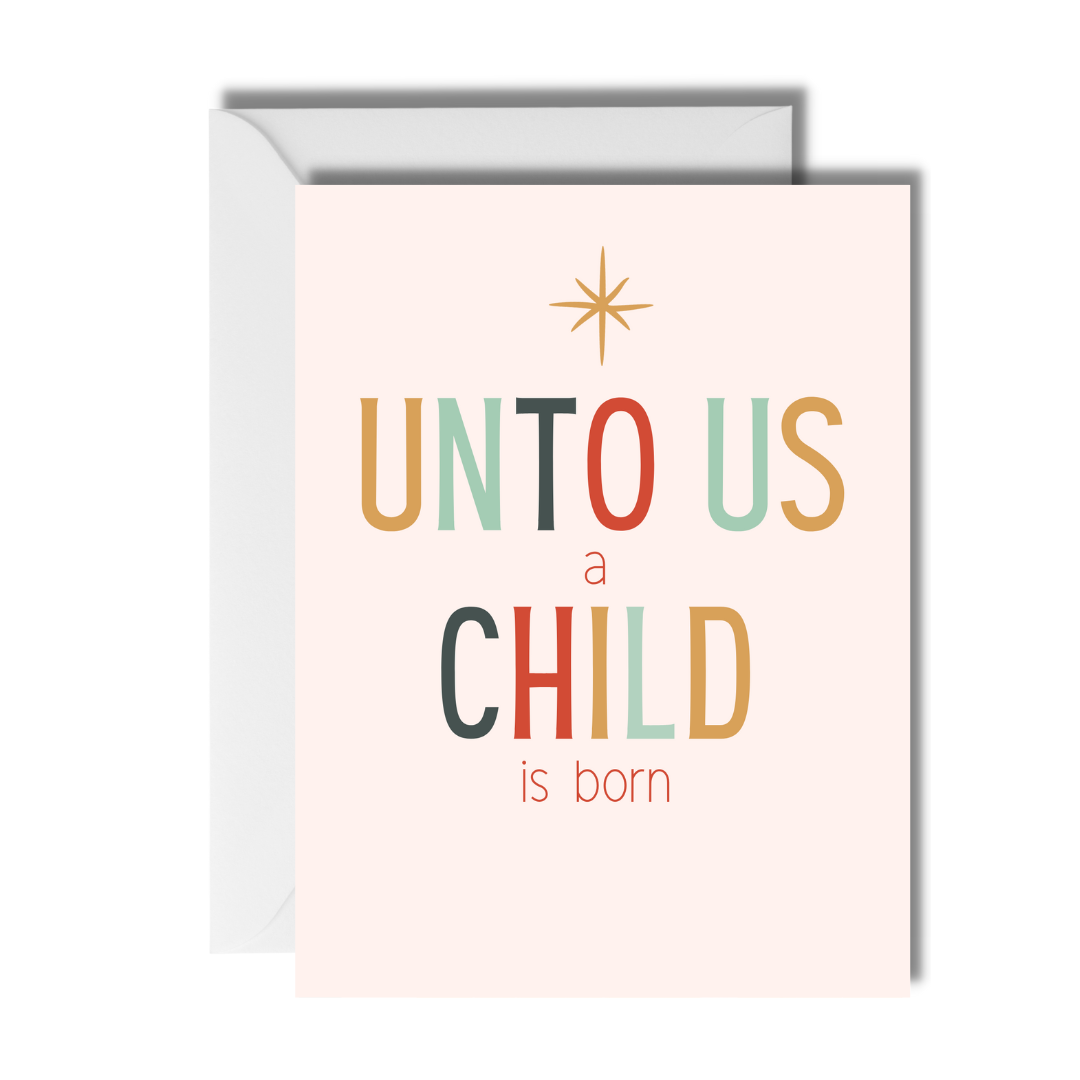 A Child is Born Christmas Card