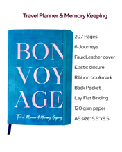 Load image into Gallery viewer, Bon Voyage Travel Journal | Vacation Planner & Memory Keeping Book