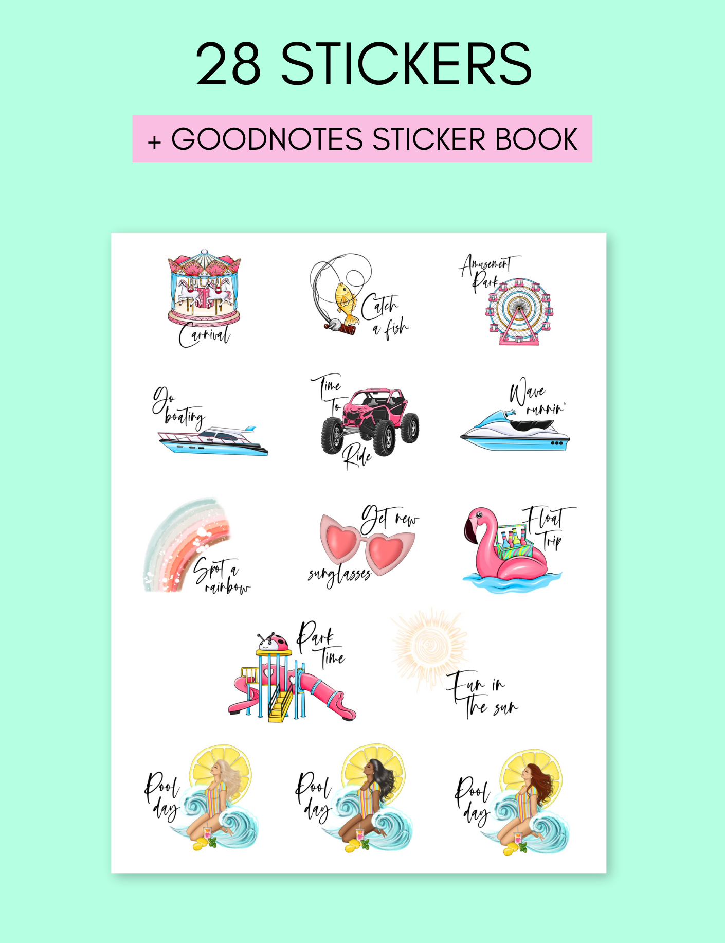 Digital Summer Reminder Stickers