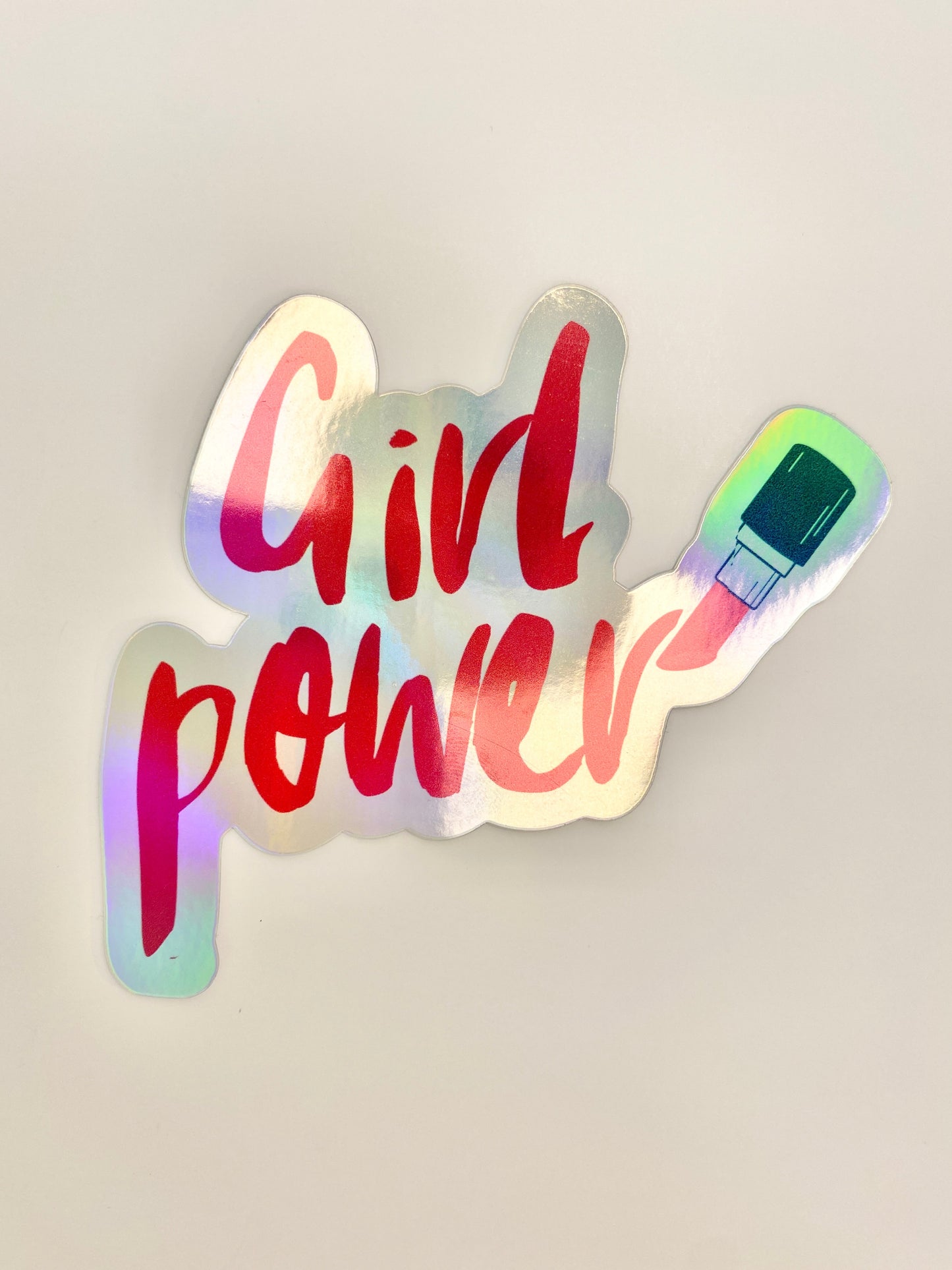 Girl Power Die Cut Holographic Sticker