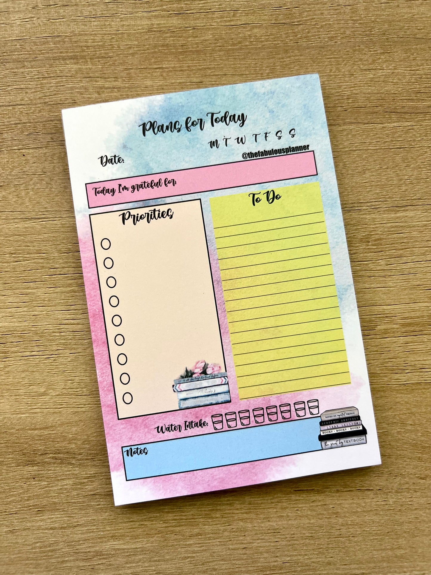 Book Lover Task and Checklist Notepad