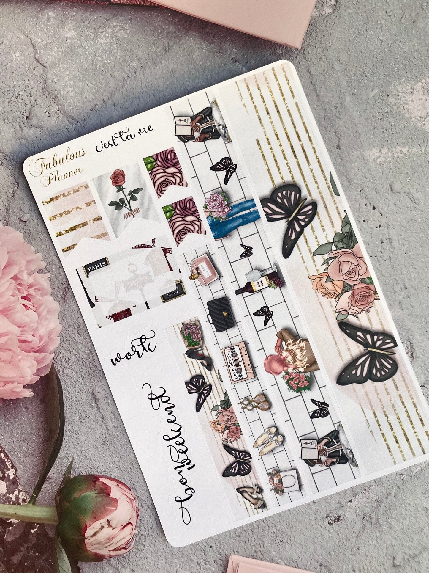 Paris Valentines C'est La Vie Sticker Kit