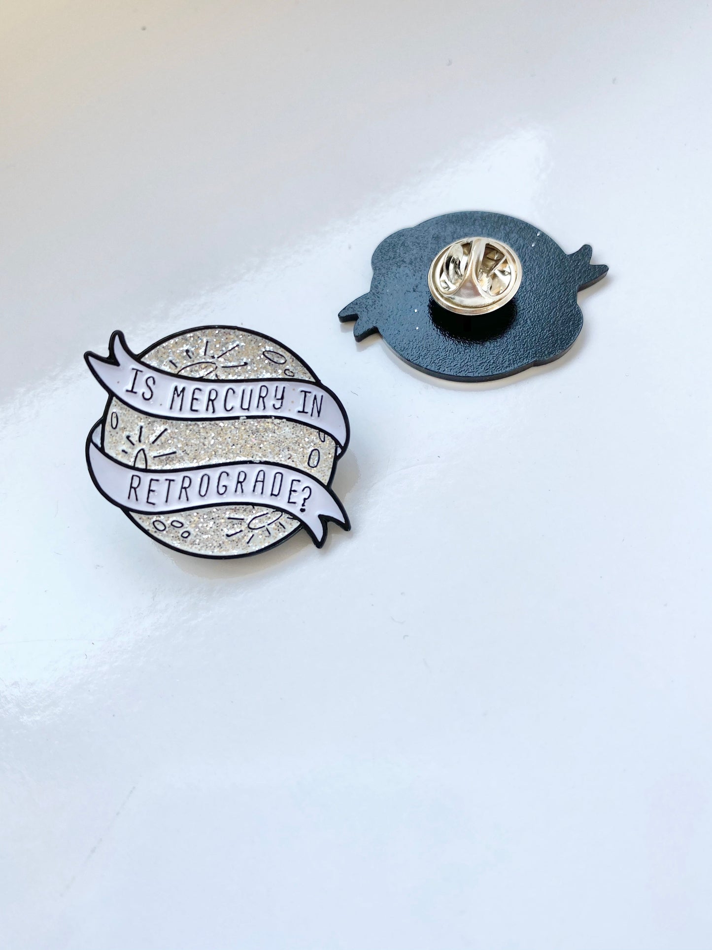 Mercury Retrograde enamel pin