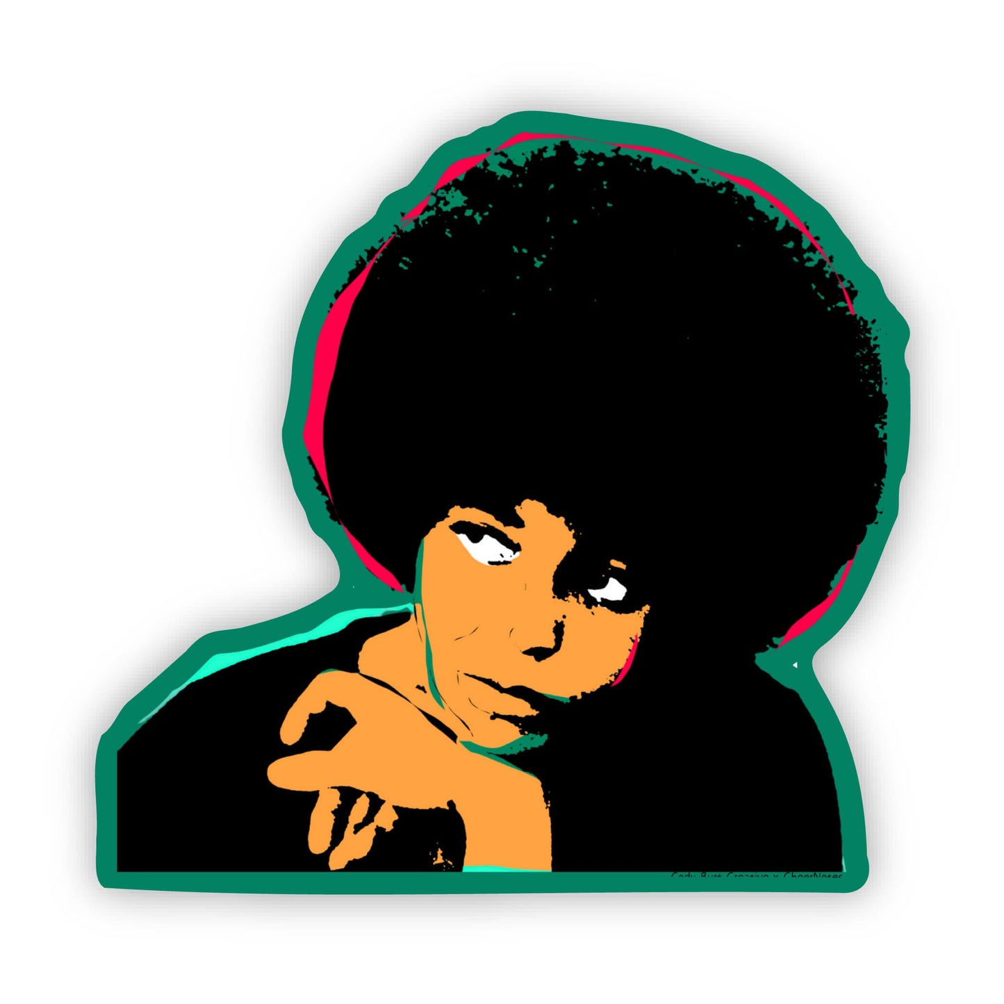 Angela Davis Sticker