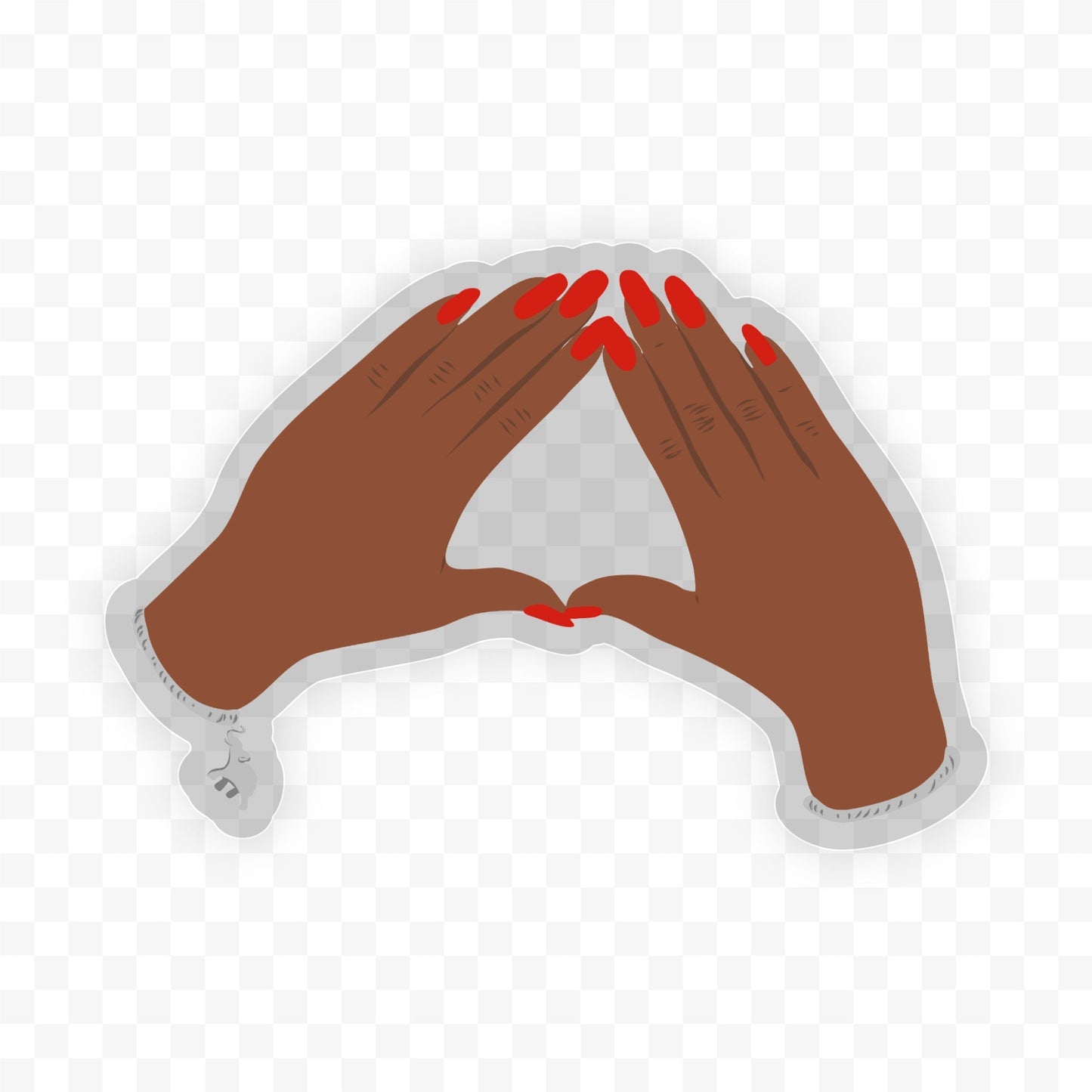 Sorority Inspired Crimson Elephant -Clear Sticker