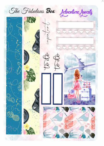 Adventure Awaits Travel Sticker Kit - 3 Sheets