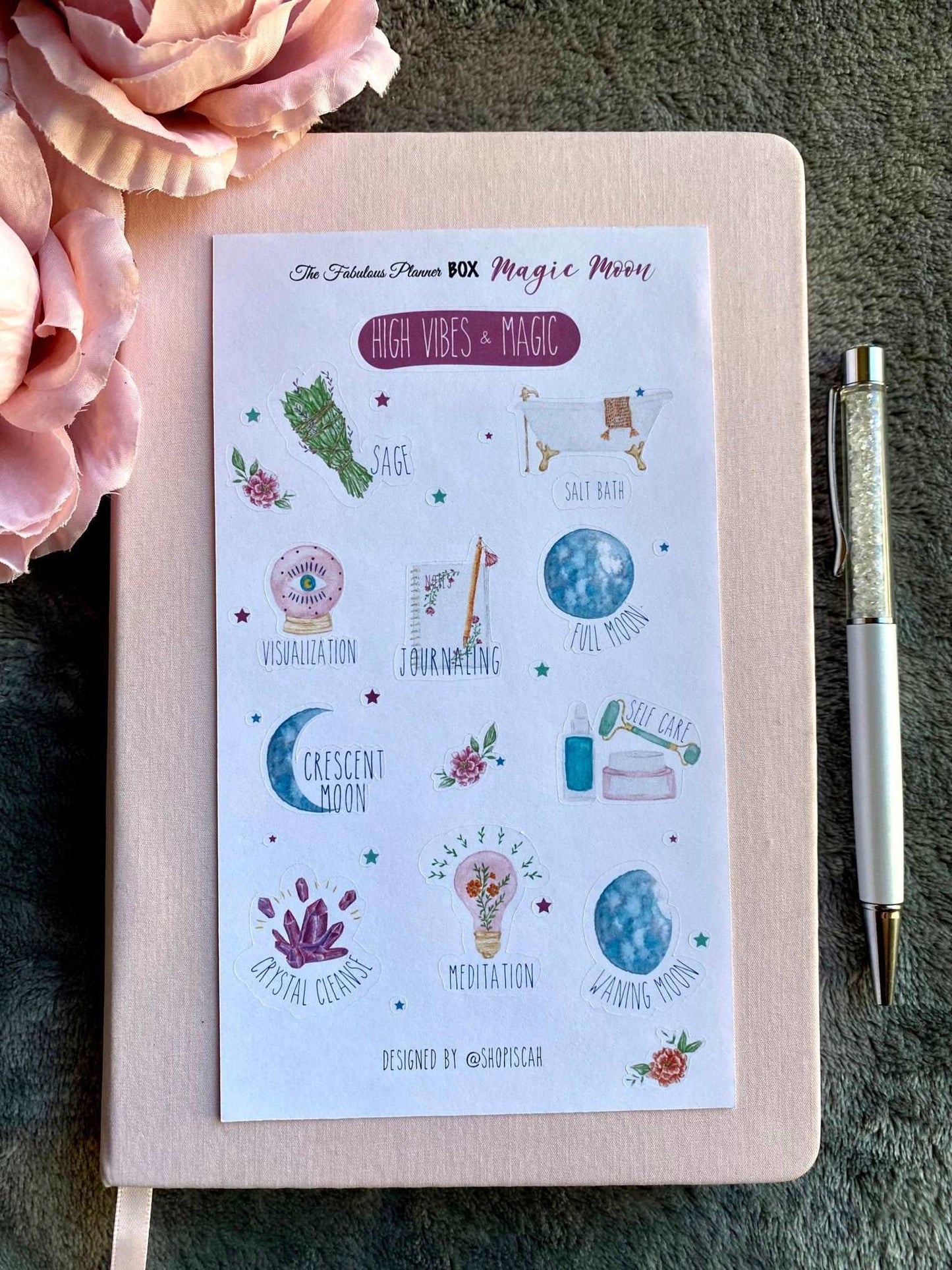 3 Sheet Magic Moon Sticker Sheet