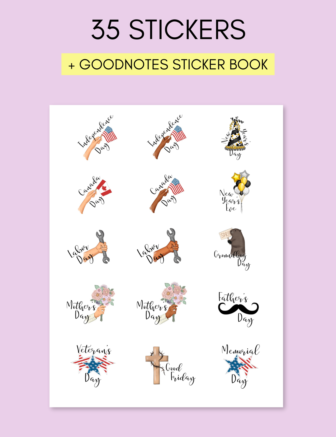 Holiday Reminder Stickers