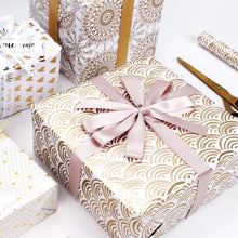 Load image into Gallery viewer, Gold Rainbows Wrapping Paper Roll