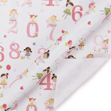 Load image into Gallery viewer, Birthday Girl "Numbers" Wrapping Paper Sheets