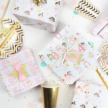 Load image into Gallery viewer, Birthday Girl "Numbers" Wrapping Paper Sheets