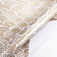 Load image into Gallery viewer, Gold Rainbows Wrapping Paper Roll