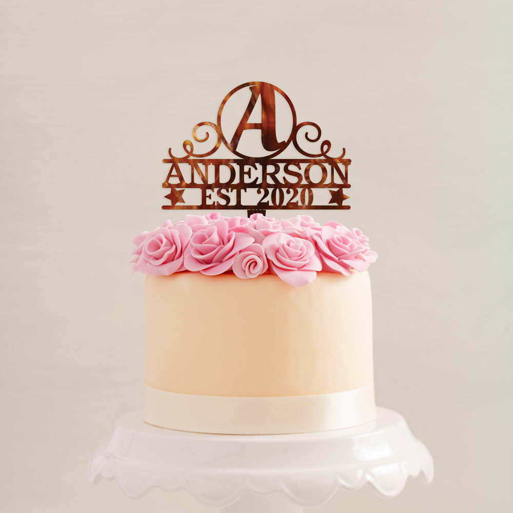 Personalized Couple Established Cake Topper
