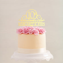 Load image into Gallery viewer, Personalized Numbered Anniversary Cake Topper
