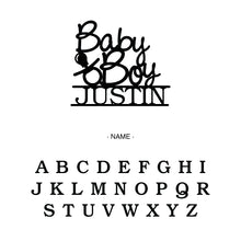 Load image into Gallery viewer, Personalized Baby Boy Cake Topper