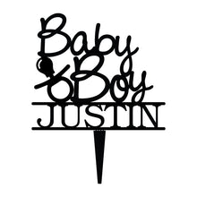 Load image into Gallery viewer, Personalized Baby Boy Cake Topper