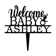 Load image into Gallery viewer, Personalized Welcome Baby's Cake Topper