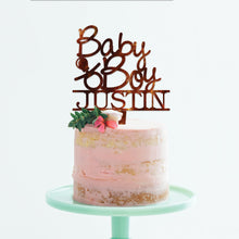 Load image into Gallery viewer, Personalized Baby Boy Cake Topper