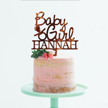 Load image into Gallery viewer, Personalized Baby Girl Cake Topper