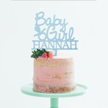 Load image into Gallery viewer, Personalized Baby Girl Cake Topper