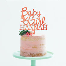 Load image into Gallery viewer, Personalized Baby Girl Cake Topper