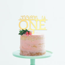 Load image into Gallery viewer, Personalized Baby's First Birthday Cake Topper