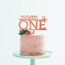 Load image into Gallery viewer, Personalized Baby's First Birthday Cake Topper