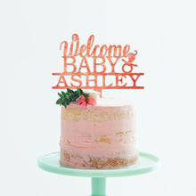 Load image into Gallery viewer, Personalized Welcome Baby's Cake Topper