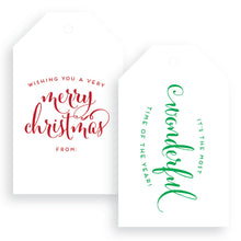Load image into Gallery viewer, Christmas + Wonderful Time Gift Tags