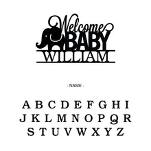 Load image into Gallery viewer, Personalized Baby Elephant Cake Topper