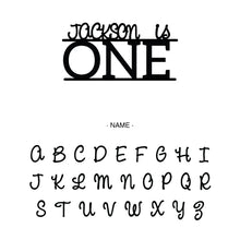 Load image into Gallery viewer, Personalized Baby's First Birthday Cake Topper