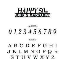 Load image into Gallery viewer, Personalized Happy Anniversary Cake Topper