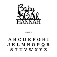 Load image into Gallery viewer, Personalized Baby Girl Cake Topper