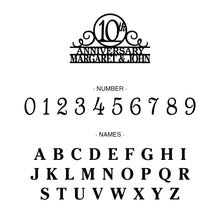 Load image into Gallery viewer, Personalized Numbered Anniversary Cake Topper