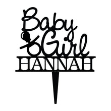 Load image into Gallery viewer, Personalized Baby Girl Cake Topper