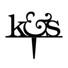 Load image into Gallery viewer, Personalized Initials Wedding Cake Topper