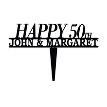 Load image into Gallery viewer, Personalized Happy Anniversary Cake Topper