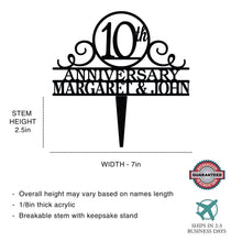 Load image into Gallery viewer, Personalized Numbered Anniversary Cake Topper