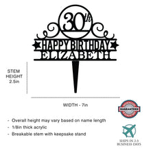 Load image into Gallery viewer, Personalized Birthday Cake Topper