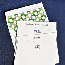 Load image into Gallery viewer, Grand Silk Stationery Box - Navy