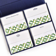 Load image into Gallery viewer, Grand Silk Stationery Box - Navy