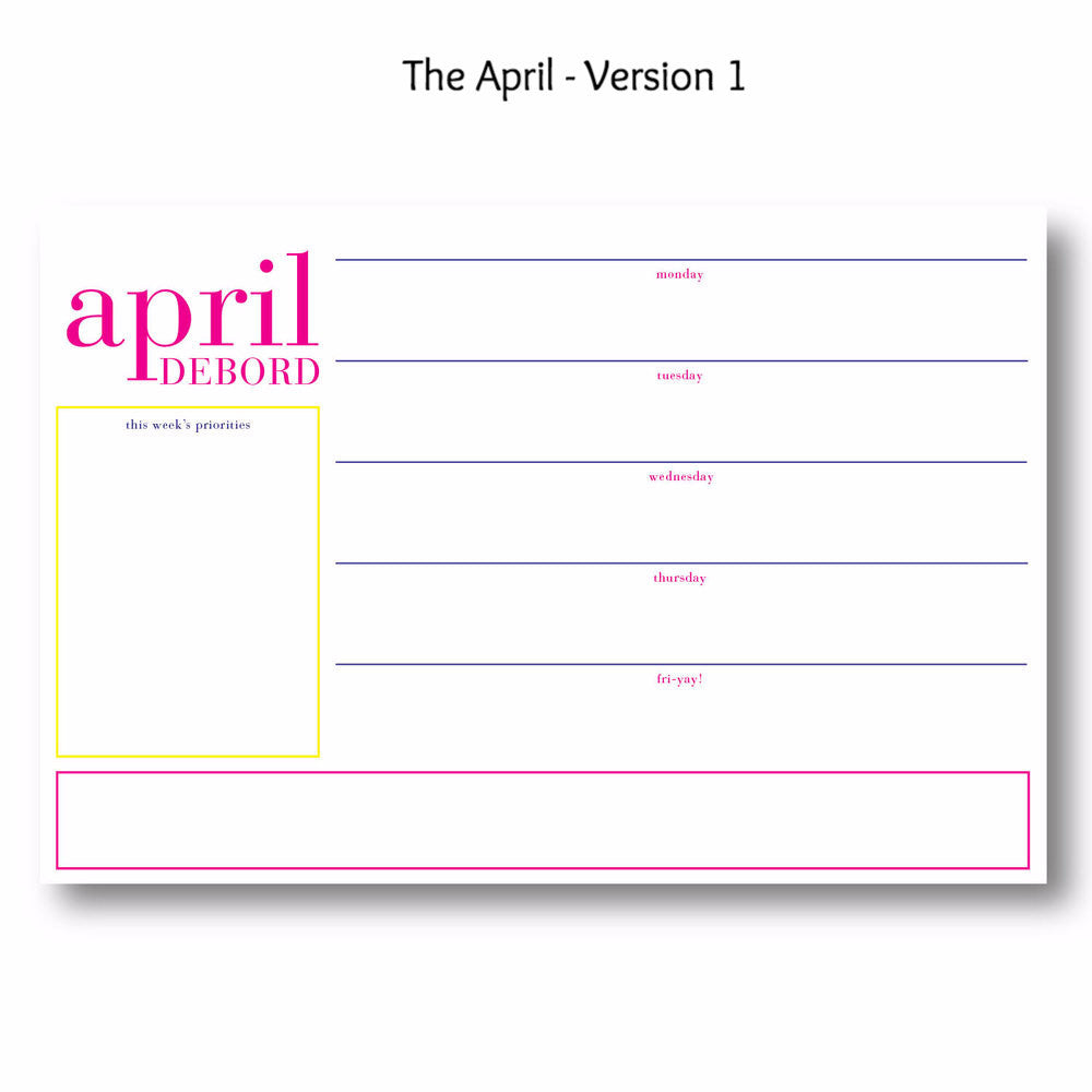 April - Personalized Desk Pad