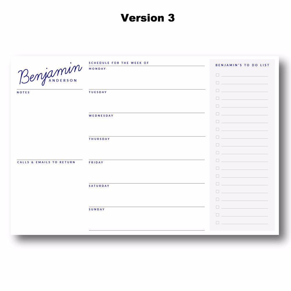 Benjamin - Personalized Desk Pad