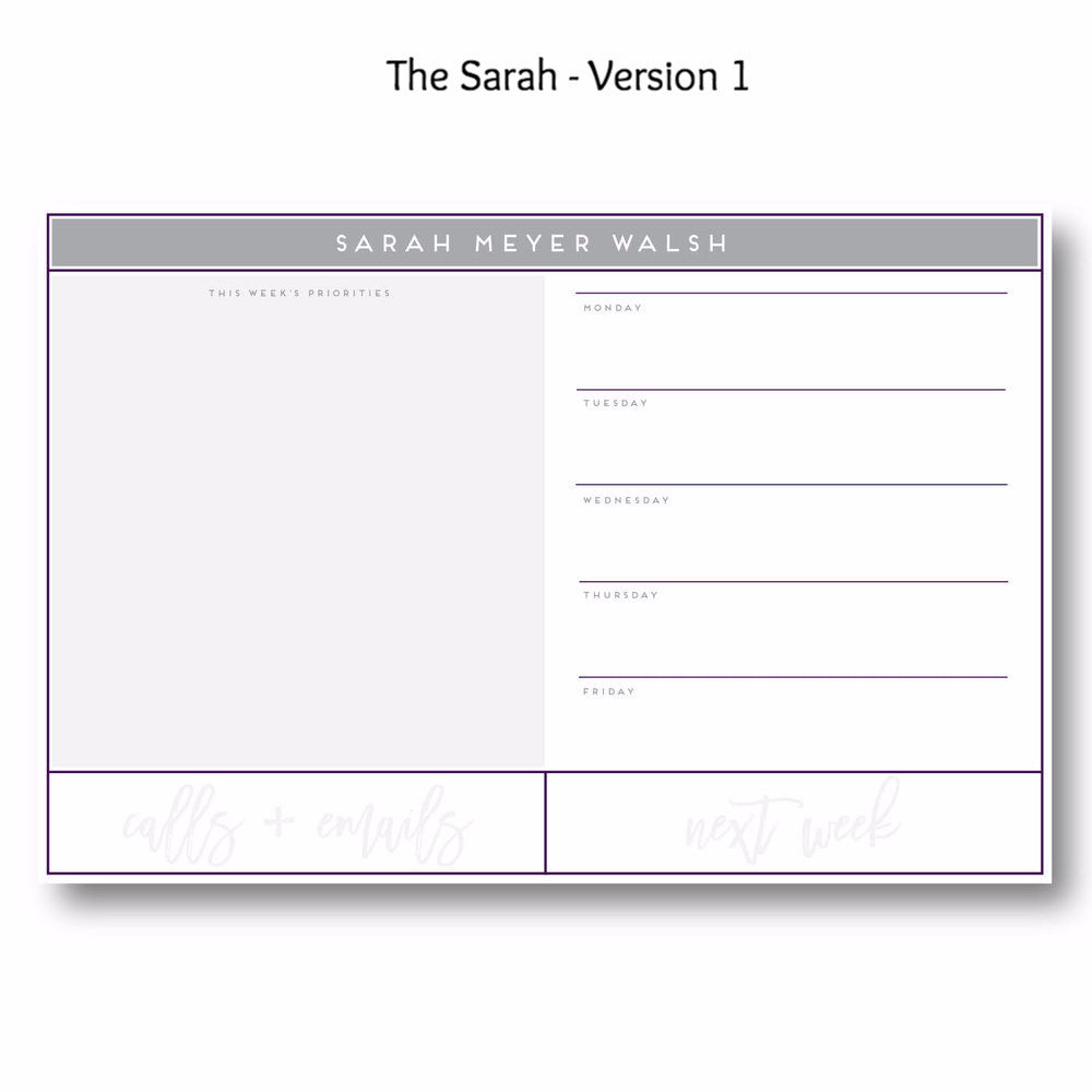 Sarah - Personalized Desk Pad