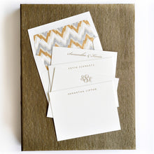 Load image into Gallery viewer, Grand Silk Stationery Box - Olive