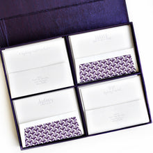 Load image into Gallery viewer, Grand Silk Stationery Box - Purple