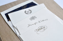 Load image into Gallery viewer, Grand Silk Stationery Box - Champagne