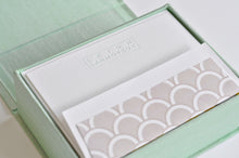 Load image into Gallery viewer, Petite Silk Stationery Box - Seafoam