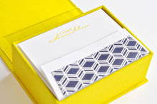 Load image into Gallery viewer, Petite Silk Stationery Box - Yellow
